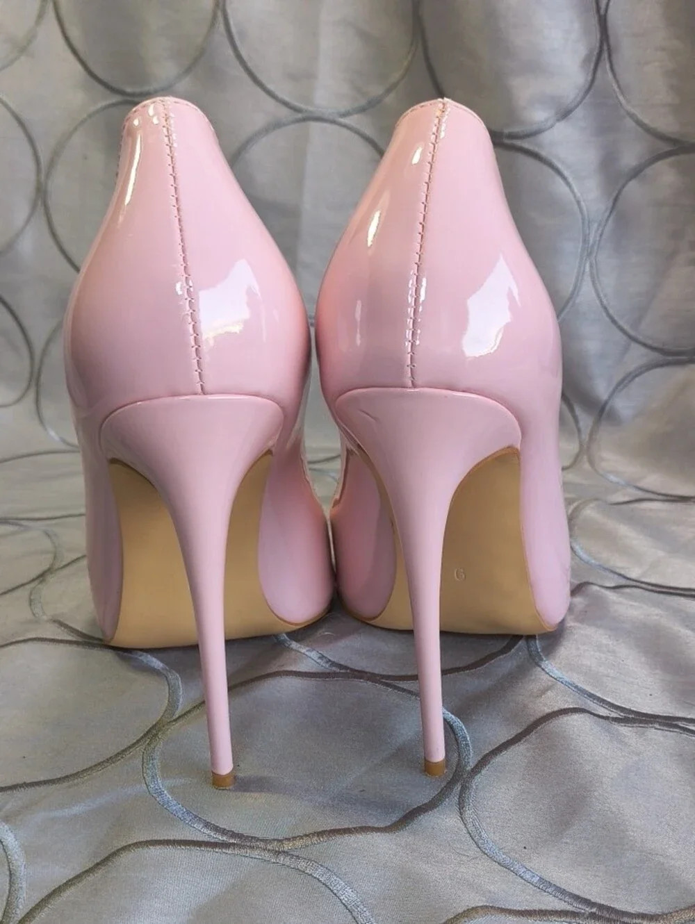 Pink Patent Pointed-Toe Stiletto Heels AC